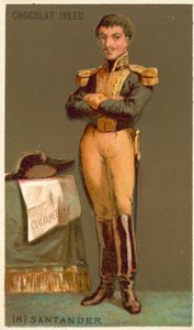 Francisco de Paula Santander, Colombian Soldier and Politician by French School